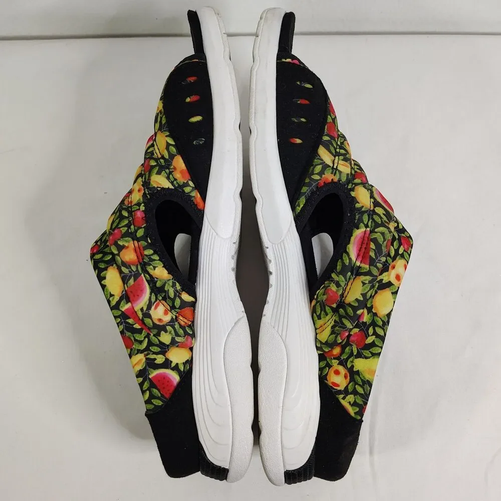 Easy Spirit Fruit Print Slip On Comfort Sandals Mules Women’s 9.5 Casual Shoes